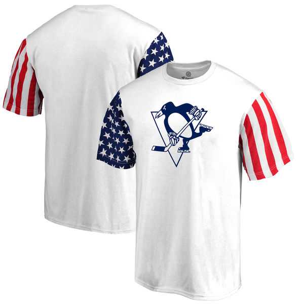Men's Pittsburgh Penguins Fanatics Branded Stars & Stripes T-Shirt White FengYun,We sell and wholesale Men's Pittsburgh Penguins Fanatics Branded Stars & Stripes T-Shirt White FengYun on line form chian!